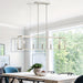 Modern Pendant Lighting for Kitchen Island, 5-Light Sliver Ceiling Light Pendant Light Fixture for Dining Room ErisView