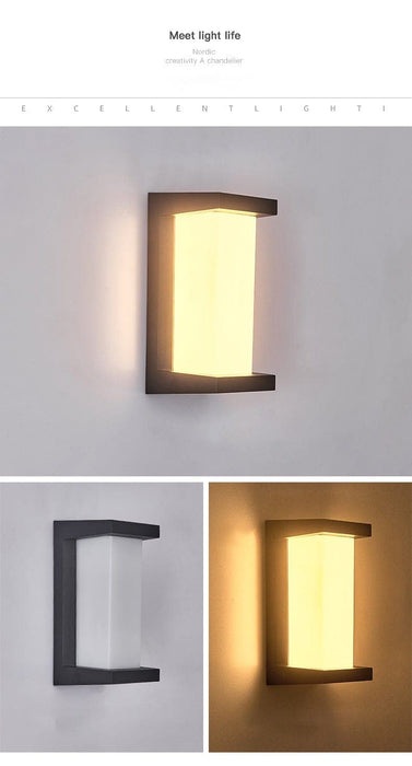 Modern Rectangular Outdoor Wall Lights, Weatherproof, Durable, and Easy to Clean, Enhance Your Home's Nighttime Beauty with Bright, Uniform Lighting-ErisView-7