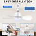 Modern Socket Fan Light, Small Ceiling Fan with Lights and Remote, Screw In Light Socket Fan-5-ErisView