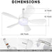 Modern Socket Fan Light, Small Ceiling Fan with Lights and Remote, Screw In Light Socket Fan-7-ErisView