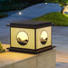 Modern Solar Outdoor Deck Post Lights, High Temperature Resistant, Waterproof, Rustproof with Imitation Marble Lampshade for Patio, Garden, and More-ErisView-1