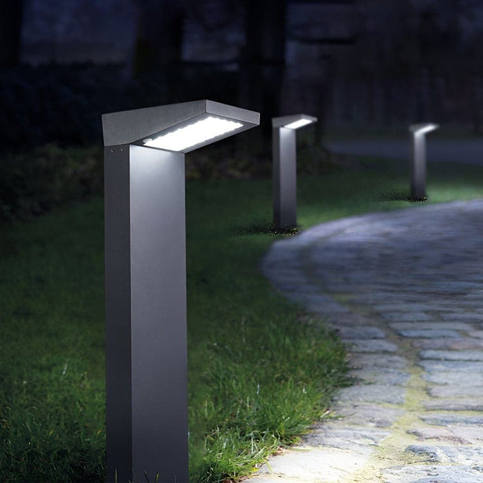 Modern Solar Pathway Light, Easy Install, Waterproof, Die-Cast Aluminum, 12-Hour Runtime, Energy-Saving Outdoor Garden & Yard Lighting-ErisView-12