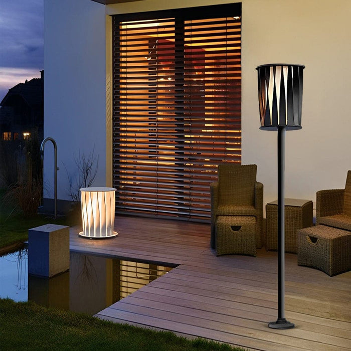 Modern Solar-Powered Stainless Steel Outdoor Floor Lamp with Rotating Design, Waterproof Casing, and Ambient Light for Terraces and Gardens-ErisView-16