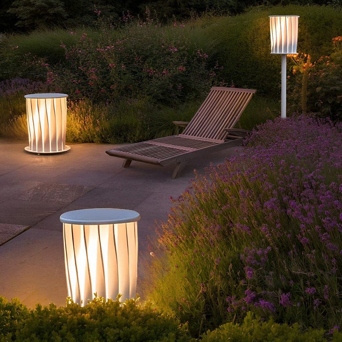 Modern Solar-Powered Stainless Steel Outdoor Floor Lamp with Rotating Design, Waterproof Casing, and Ambient Light for Terraces and Gardens-ErisView-17