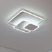 Modern Square LED Flush Mount Ceiling Light, White Close to Ceiling Lamp for Living Dining Room Bedroom Kitchen-ErisView