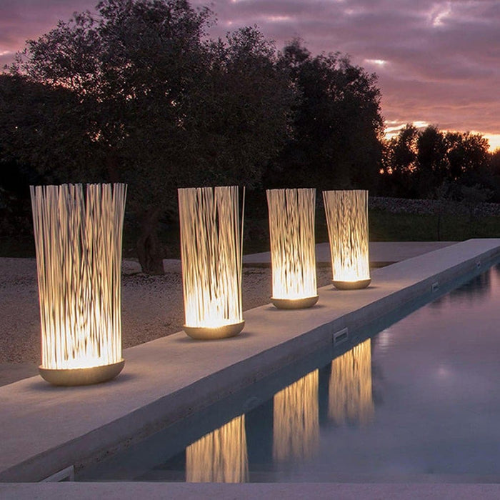 Modern Stainless Steel Outdoor Garden Lights with Unique Cutout Design, IP54 Waterproof, Warm Lighting for Patio, Lawn, and Pathway Decor-ErisView-7