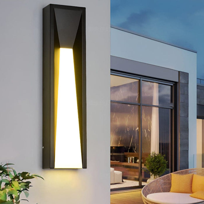 Modern Stainless Steel Outdoor Wall Light with LED, Waterproof and Rustproof, Geometric Design, Long-lasting Porch Lamp with Acrylic Lampshade-ErisView-13