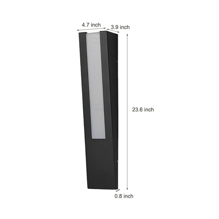 Modern Stainless Steel Waterproof Outdoor Wall Light with High Brightness LED, Matte Black Finish, Acrylic Lampshade for Durable and Stylish Exterior Decor-ErisView-8