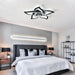 Modern Star-Shaped LED Ceiling Fan with Light and Remote Control, Dimmable Ceiling Fan for Living Room Bedroom Kitchen-ErisView