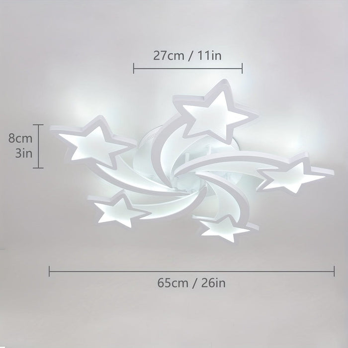 Modern Star-Shaped LED Flush Mount Ceiling Light for Living Room Dining Room Bedroom Kitchen-ErisView