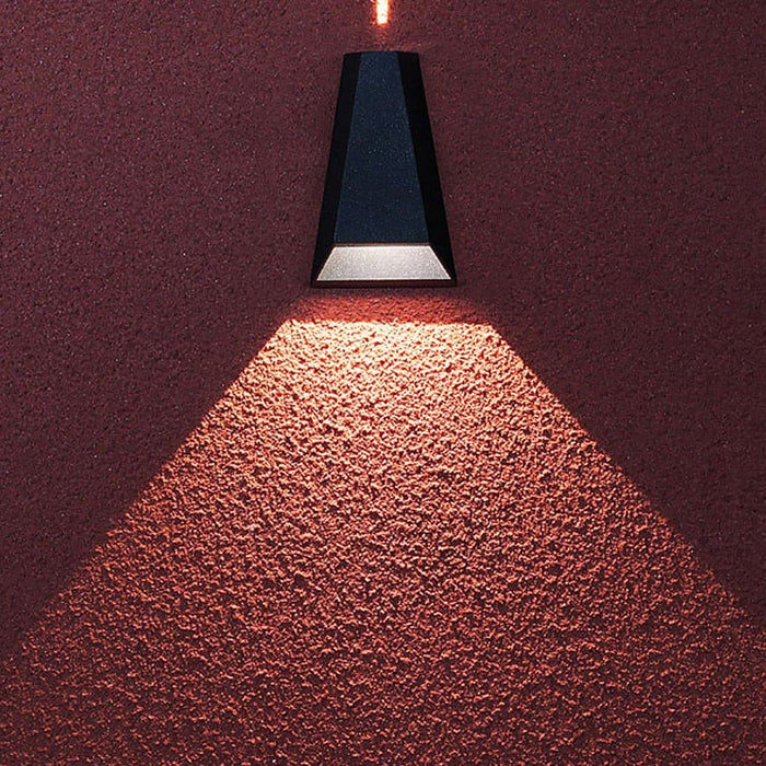 Modern Trapezoidal Wall Lamp with Up and Down Lighting, Rust-Proof Silver Black Finish, Energy-Saving LED, Ideal for Courtyard Enhancement-ErisView-8