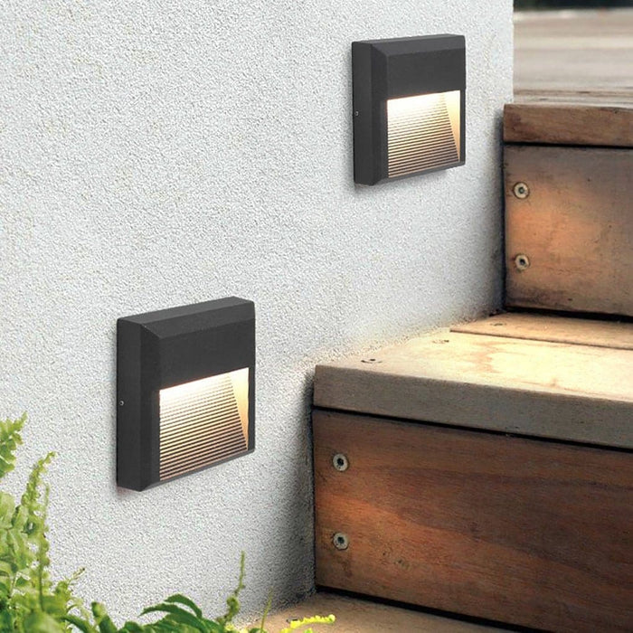 Modern Waterproof Outdoor Step Light with Staircase Design, Even Light Distribution, and Long-Lasting Milky White Lampshade for Home and Public Spaces-ErisView-16