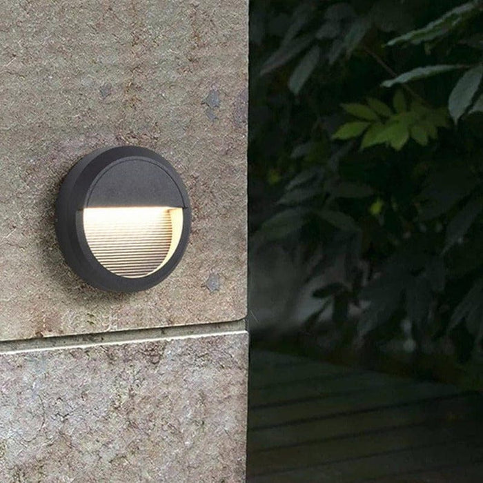 Modern Waterproof Outdoor Step Light with Staircase Design, Even Light Distribution, and Long-Lasting Milky White Lampshade for Home and Public Spaces-ErisView-7