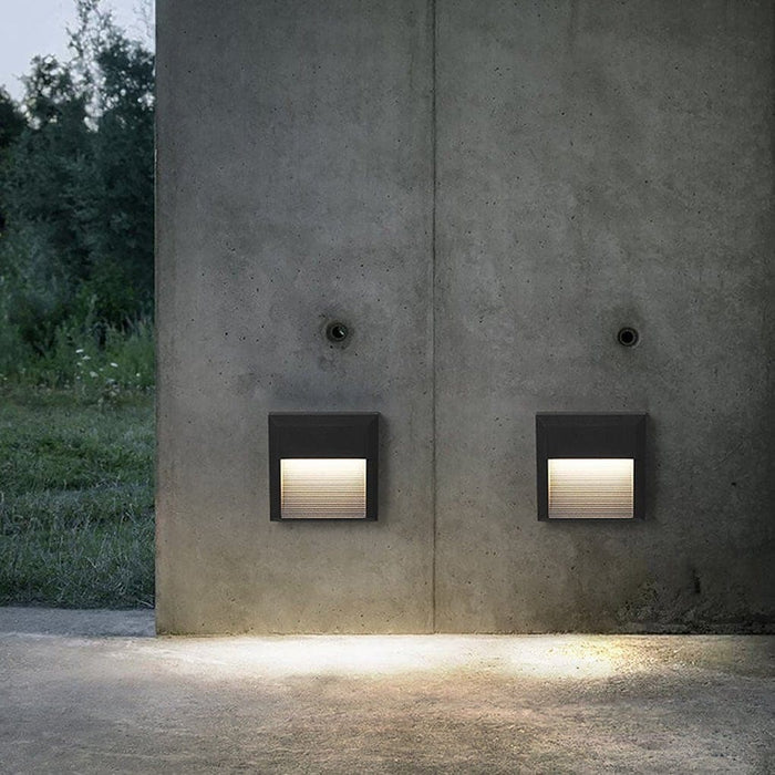 Modern Waterproof Outdoor Step Light with Staircase Design, Even Light Distribution, and Long-Lasting Milky White Lampshade for Home and Public Spaces-ErisView-8