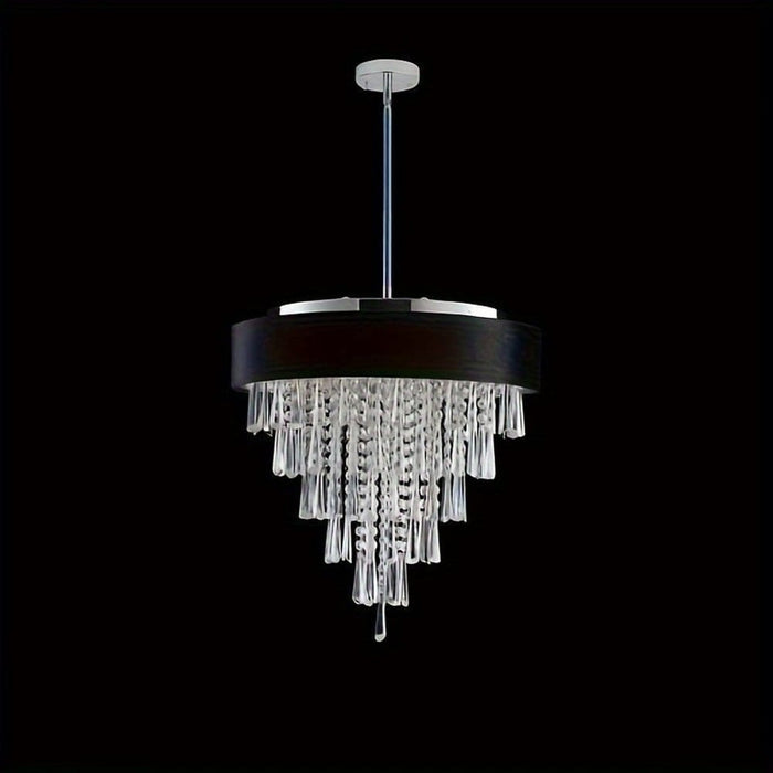 Modern Black Crystal Chandelier-ErisView