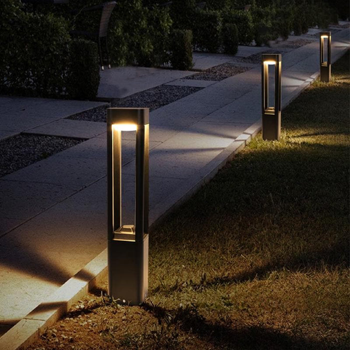 Modernist Die Cast Aluminum Outdoor Post Lights with Traditional Lantern Design, Available in Small, Medium, and Large Sizes for Pathway Lighting-ErisView-13