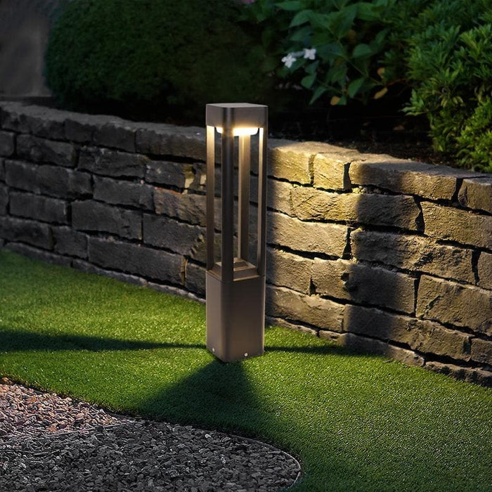 Modernist Die Cast Aluminum Outdoor Post Lights with Traditional Lantern Design, Available in Small, Medium, and Large Sizes for Pathway Lighting-ErisView-4