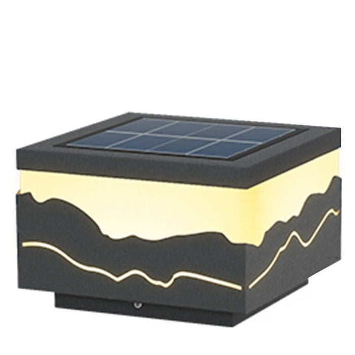 Mountain Scenery Design Solar Garden Lights, Stainless Steel, Waterproof, Rust-Proof, High Light Transmittance for Path, Yard, Lawn, Patio-ErisView-26