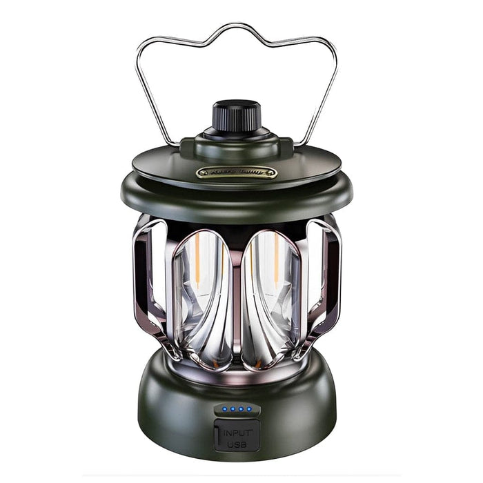 Multifunctional Retro Outdoor Camp Lantern with Adjustable Brightness, Fast Charging, and Power Bank Feature for Warm Tent Lighting-ErisView-12