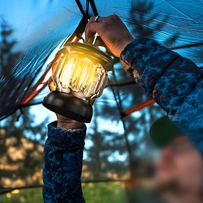 Multifunctional Retro Outdoor Camp Lantern with Adjustable Brightness, Fast Charging, and Power Bank Feature for Warm Tent Lighting-ErisView-6