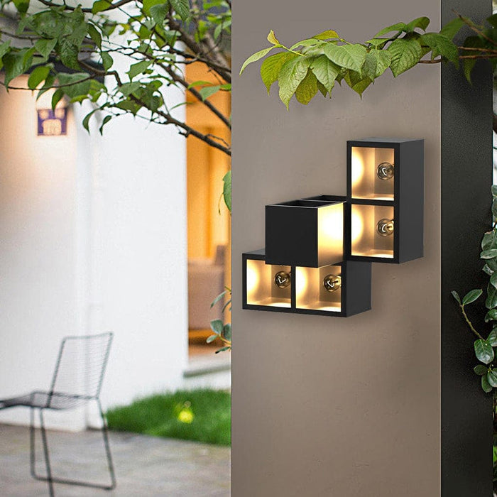 Multifunctional Wall Light Fixture and Flowerpot Combo, Stylish Stainless Steel and Glass Sconce for Outdoor Decor and Organization-ErisView-2