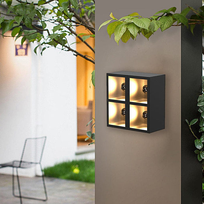 Multifunctional Wall Light Fixture and Flowerpot Combo, Stylish Stainless Steel and Glass Sconce for Outdoor Decor and Organization-ErisView-1