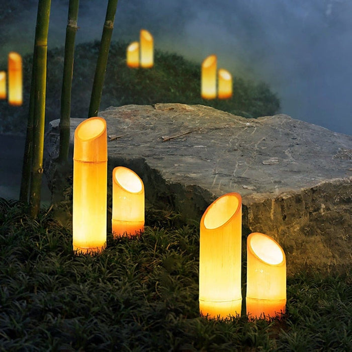 Nature-Inspired Bamboo Tube Outdoor Garden Light, Realistic, Weather-Resistant Lawn Lamp with Even Paint and Silicone Seals for Rain and Dust Protection-ErisView-5