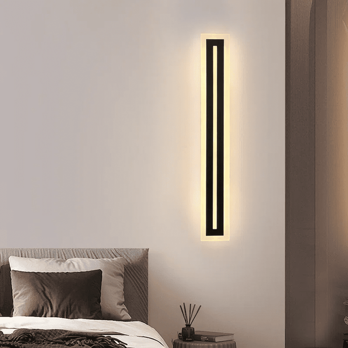 Outdoor Black Modern LED Wall Lights, Exterior Wall Light for Porch Patio Living Room Bedroom ErisView