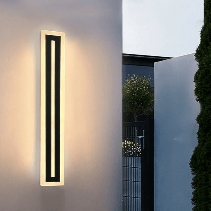 Outdoor Black Modern LED Wall Lights, Exterior Wall Light for Porch Patio Living Room Bedroom ErisView