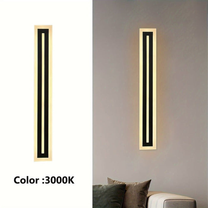 Outdoor Black Modern LED Wall Lights, Exterior Wall Light for Porch Patio Living Room Bedroom ErisView