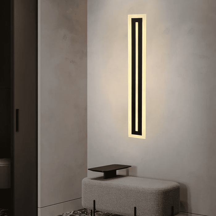 Outdoor Black Modern LED Wall Lights, Exterior Wall Light for Porch Patio Living Room Bedroom ErisView