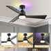 Outdoor Fans with Lights and Remote Control, Dimmable RGB Ceiling Fan for Bedroom Living Room, Outdoor Fan for Patio-3-ErisView