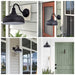 Outdoor Matte Black LED Dimmable Barn Light Wall Light-ErisView