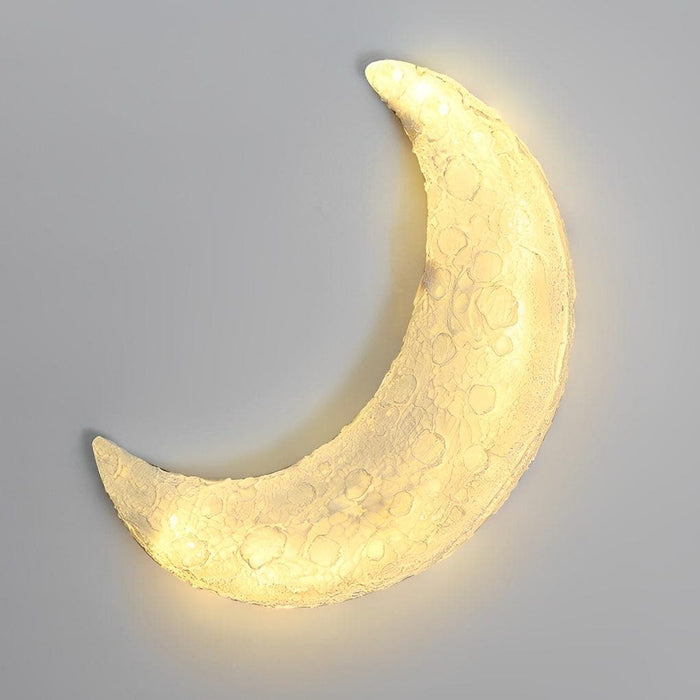 Outdoor Moon Shaped LED Wall Light, Bright, Warm, Energy-Saving, Waterproof, Rust-Resistant Resin & Glass Fiber Porch Lamp for Romantic Atmosphere-ErisView-7