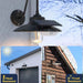 Outdoor Motion Sensor Wall Light, Waterproof Solar Barn Light, Farmhouse Exterior Gooseneck-Shaped Light for Yard Garage Patio Wall-ErisView