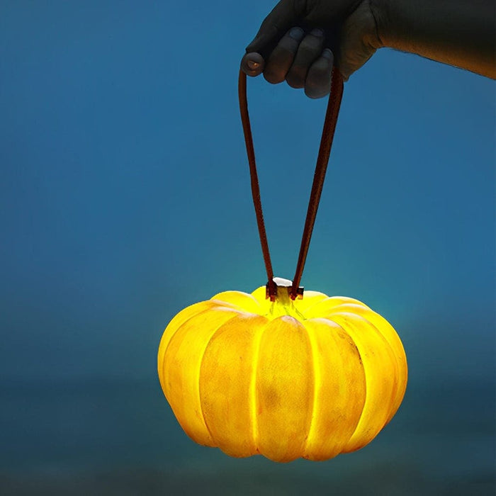 Outdoor Pumpkin-Shaped Resin Garden Lamp with IP65 Waterproof Rating, LED Light Source, and Durable Leather Handle for Playful and Reliable Yard Lighting-ErisView-13