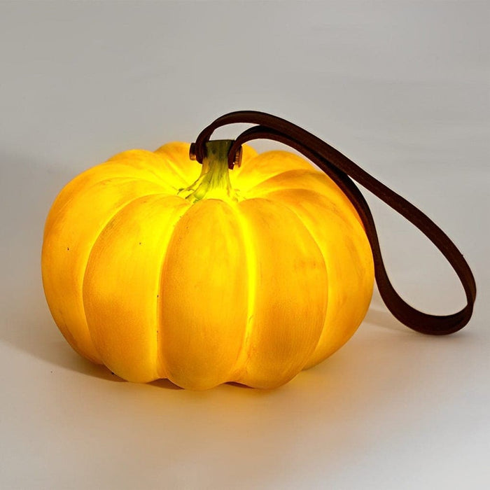 Outdoor Pumpkin-Shaped Resin Garden Lamp with IP65 Waterproof Rating, LED Light Source, and Durable Leather Handle for Playful and Reliable Yard Lighting-ErisView-6