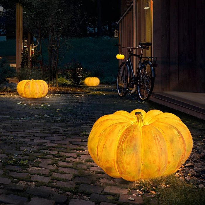 Outdoor Pumpkin-Shaped Resin Garden Lamp with IP65 Waterproof Rating, LED Light Source, and Durable Leather Handle for Playful and Reliable Yard Lighting-ErisView-7