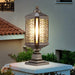 Outdoor Retro Deck Post Light, Die-Cast Aluminum, Antique Glass Shade, E27 Bulb Compatible, Waterproof, Ideal for Garden & Patio Lighting-ErisView-2