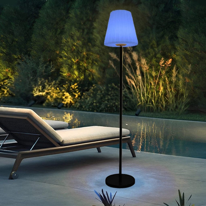 Outdoor Solar Floor Lamp with 800mA Battery, IP65 Waterproof, Auto On/Off, LED Warm Light, Easy Setup for Yard or Poolside, 6 Hours Solar Charge-ErisView-2