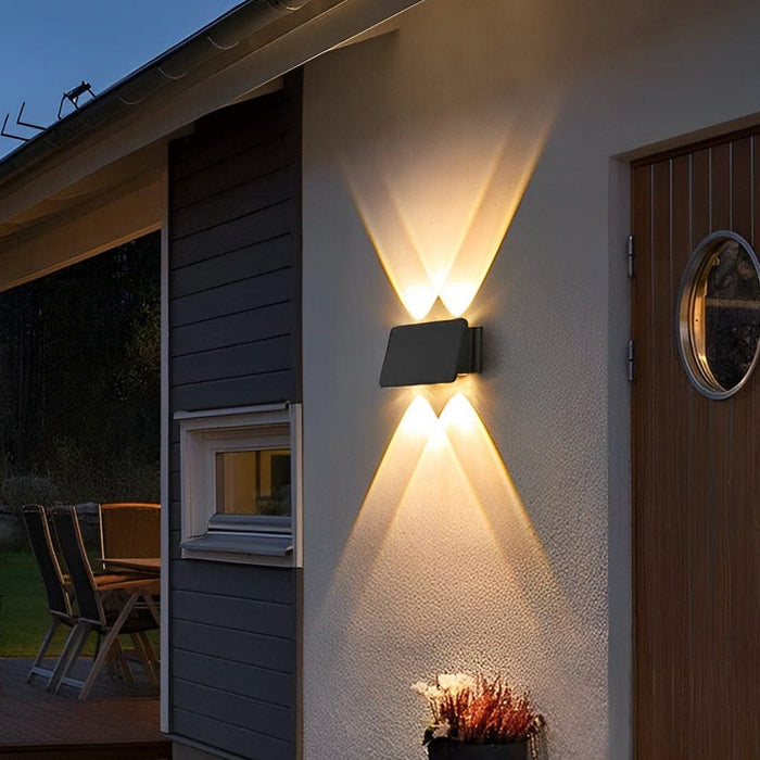 Outdoor Solar Wall Light Fixture with Unique Up and Down Lighting Effect, Easy Installation, Waterproof, and Automatic Day-Night Operation-ErisView-2