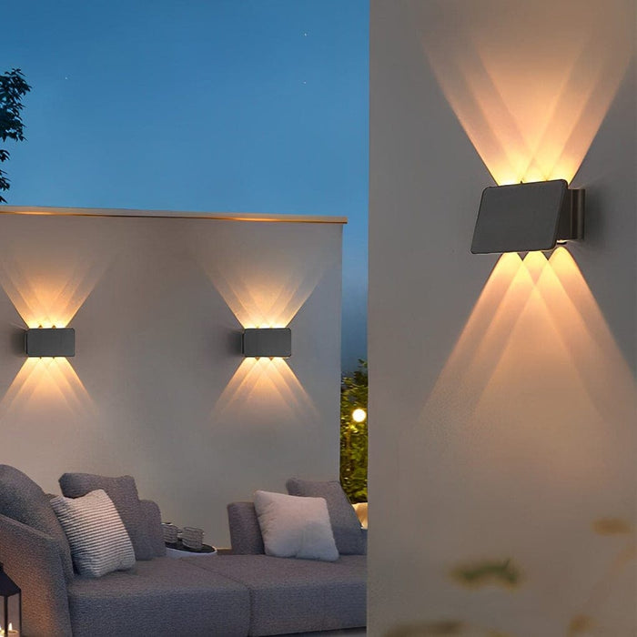 Outdoor Solar Wall Light Fixture with Unique Up and Down Lighting Effect, Easy Installation, Waterproof, and Automatic Day-Night Operation-ErisView-1