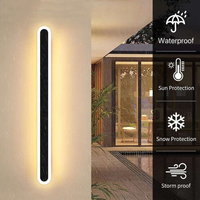 Outdoor Waterproof Modern Linear Wall Light for Porch Garage Patio, Indoor Wall Mount LED Wall Light for Living Room Bedroom-ErisView