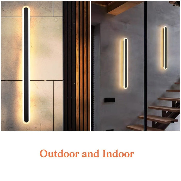 Outdoor Waterproof Modern Linear Wall Light for Porch Garage Patio, Indoor Wall Mount LED Wall Light for Living Room Bedroom-ErisView