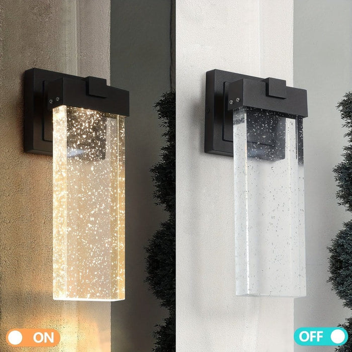 Outdoor Crystal Wall Sconce-with light on/off-ErisView