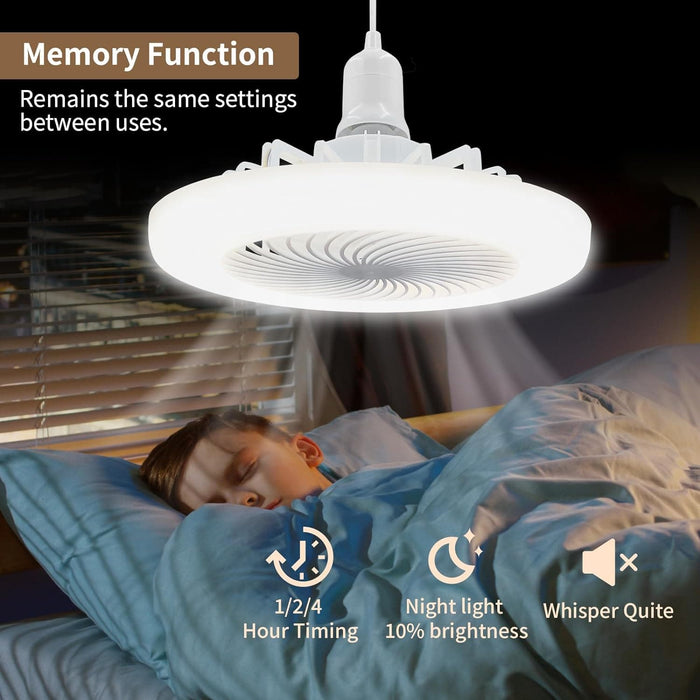 Plug in Corded Ceiling Fan Pendant Light with Remote Control, Small Socket Fan for Kid Room Bedroom Bathroom Kitchen, Outdoor Ceiling Fan for Garage-7-ErisView