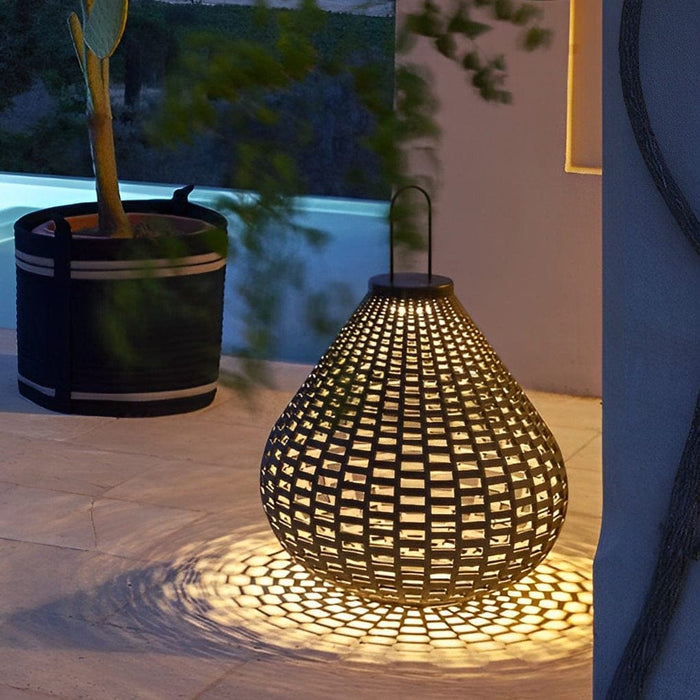 Portable Rattan Outdoor Lawn Lamp with USB Charging, Aluminum Core, and Versatile Handle Design for Garden, Patio, and Camping Use-ErisView-1