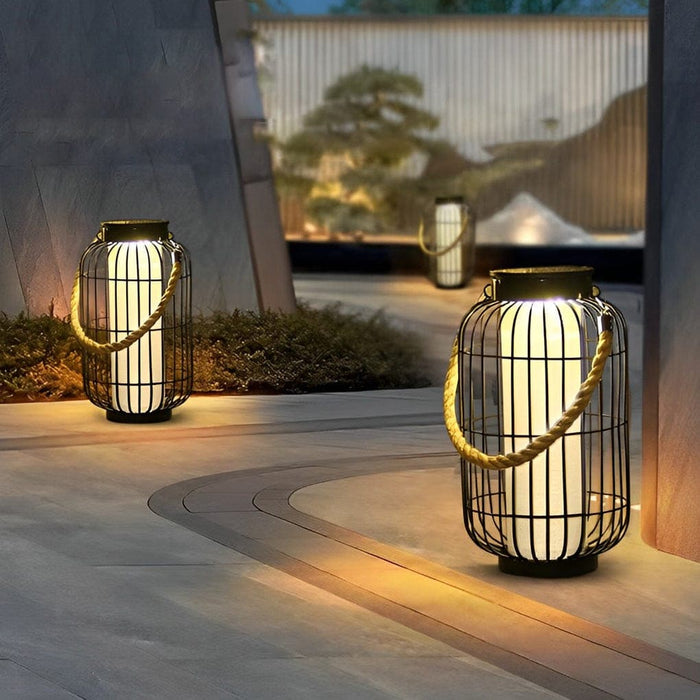 Portable Retro Lantern Shape Outdoor Solar Light with High-Efficiency Panels, Waterproof Metal Design, and Easy Installation for Garden and Patio-ErisView-12