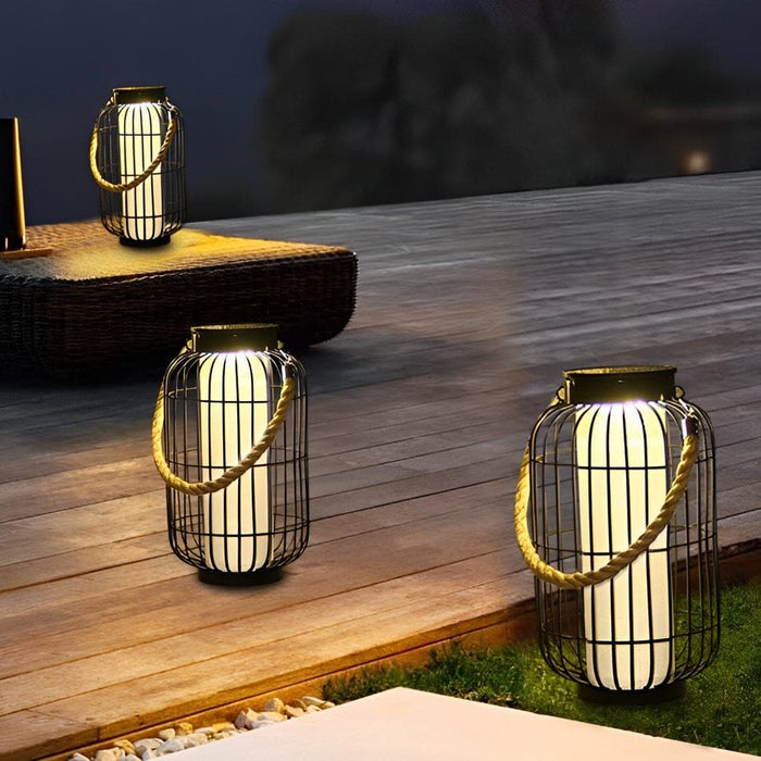 Portable Retro Lantern Shape Outdoor Solar Light with High-Efficiency Panels, Waterproof Metal Design, and Easy Installation for Garden and Patio-ErisView-6