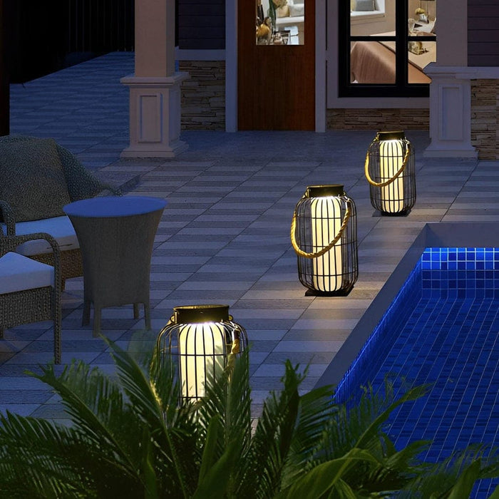 Portable Retro Lantern Shape Outdoor Solar Light with High-Efficiency Panels, Waterproof Metal Design, and Easy Installation for Garden and Patio-ErisView-8